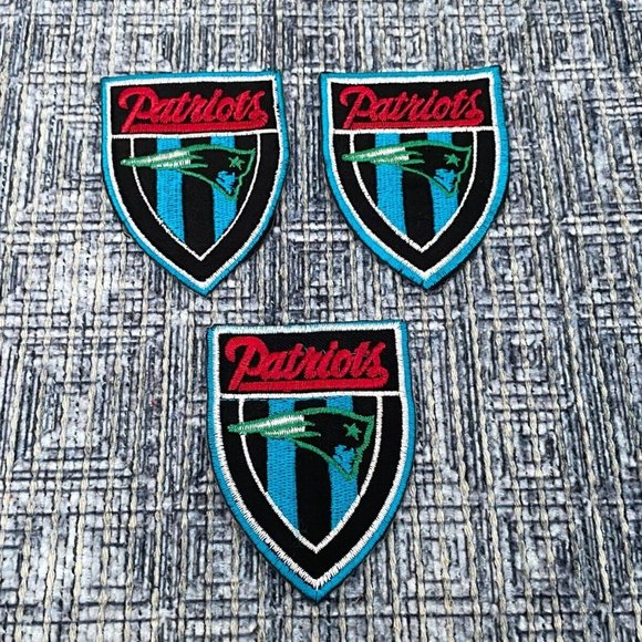 Lot of 3 patches PATRIOTS Iron On Embroidery Patches For Jackets Jeans Craft - Picture 3 of 10